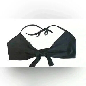Aerie Scoop Black Tie Bikini Top Size XXL